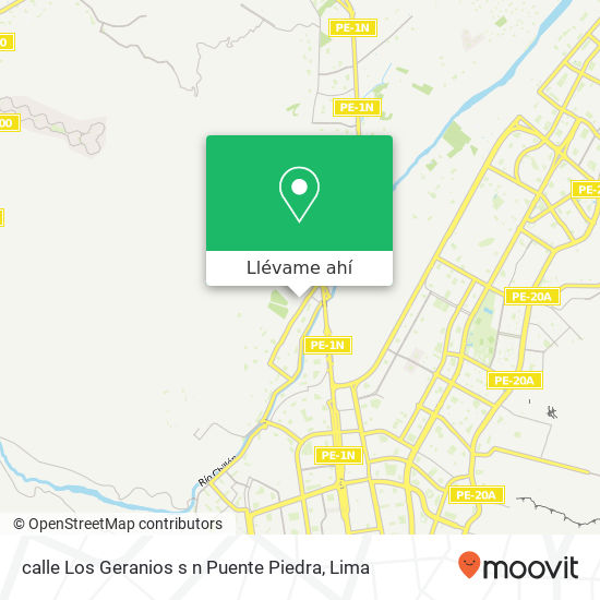 Mapa de calle Los Geranios s n Puente Piedra