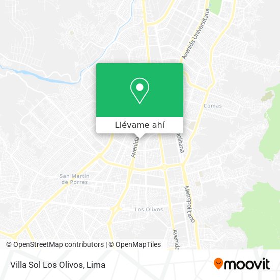 Mapa de Villa Sol Los Olivos