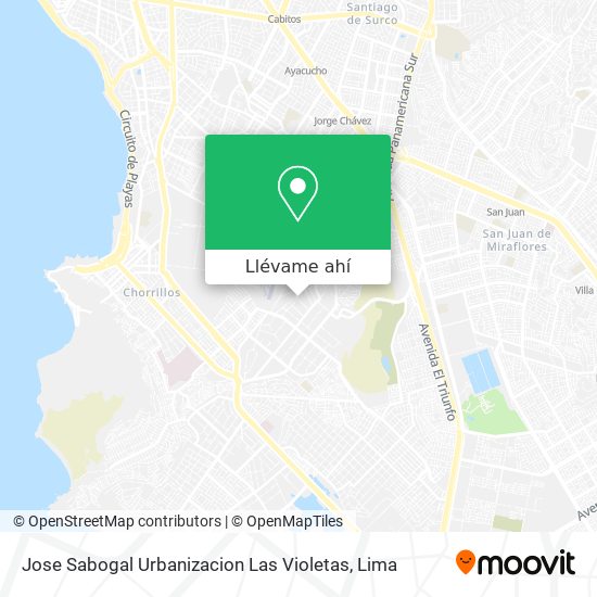 Mapa de Jose Sabogal   Urbanizacion Las Violetas