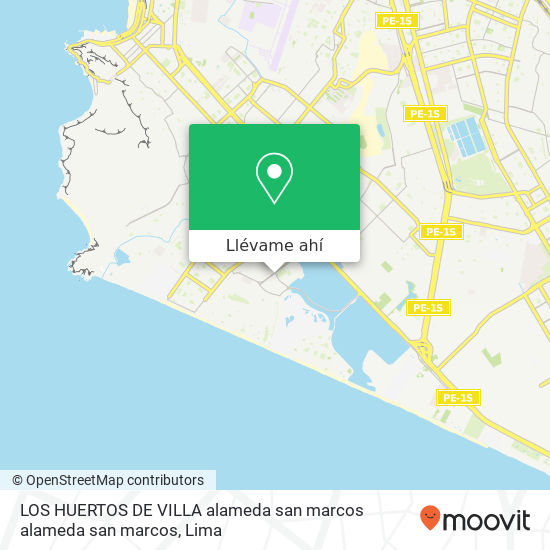 Mapa de LOS HUERTOS DE VILLA  alameda san marcos alameda san marcos
