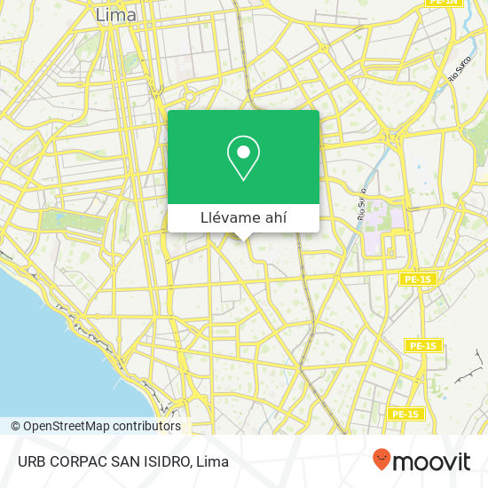 Mapa de URB  CORPAC SAN ISIDRO