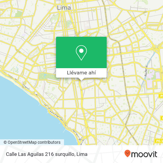 Mapa de Calle Las Aguilas 216  surquillo