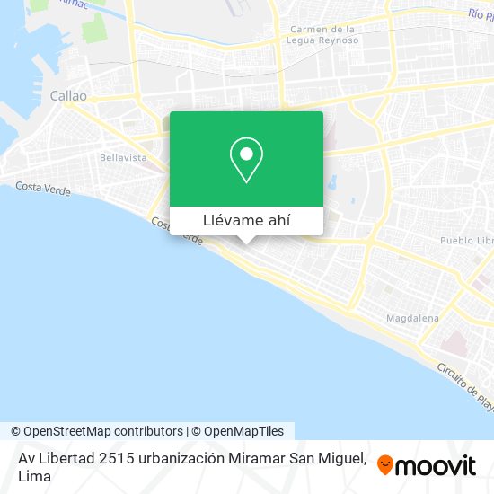 Mapa de Av  Libertad 2515  urbanización Miramar  San Miguel
