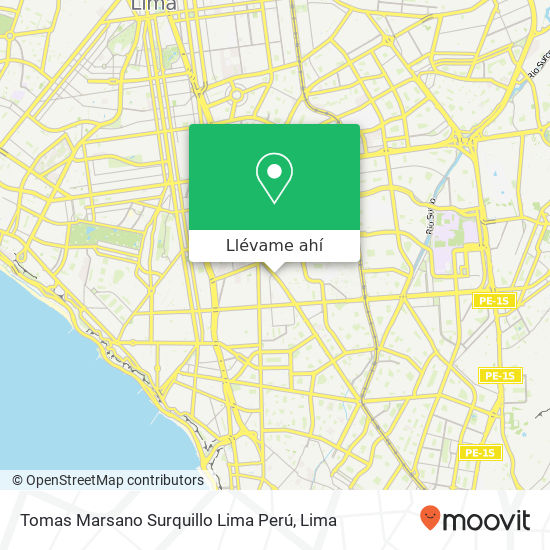 Mapa de Tomas Marsano  Surquillo  Lima  Perú