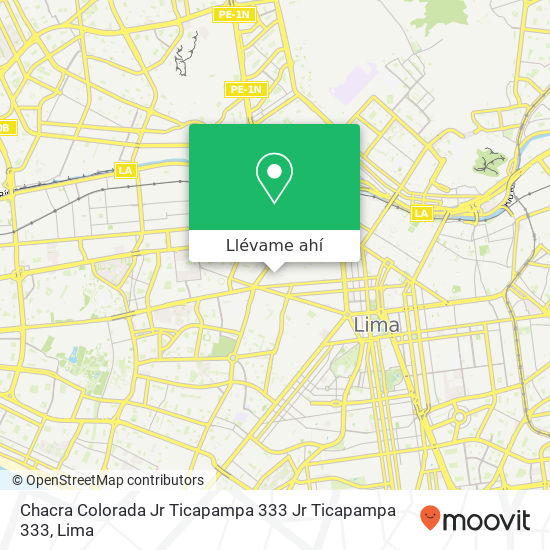Mapa de Chacra Colorada  Jr  Ticapampa 333 Jr  Ticapampa 333