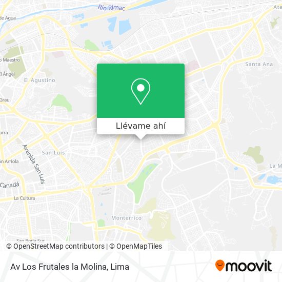 Mapa de Av  Los Frutales la Molina