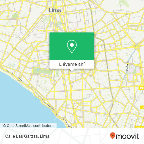 Mapa de Calle Las Garzas