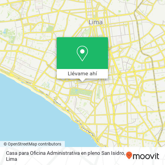 Mapa de Casa para Oficina Administrativa en pleno San Isidro