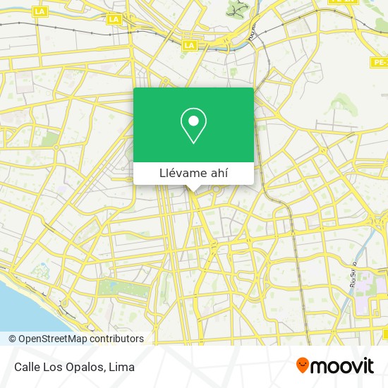 Mapa de Calle Los Opalos