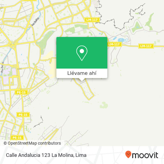 Mapa de Calle Andalucia 123  La Molina