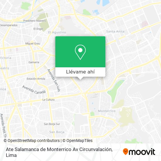 Mapa de Ate  Salamanca de Monterrico  Av  Circunvalación