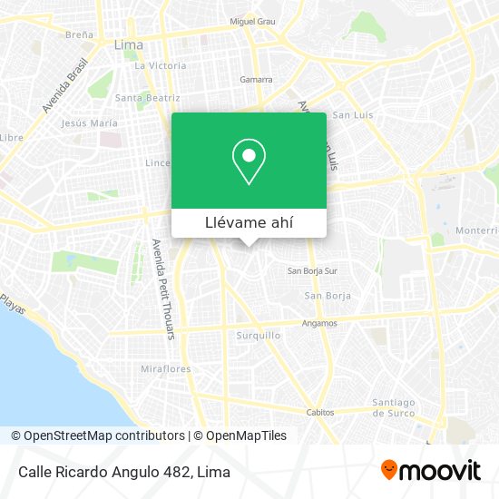Mapa de Calle Ricardo Angulo 482