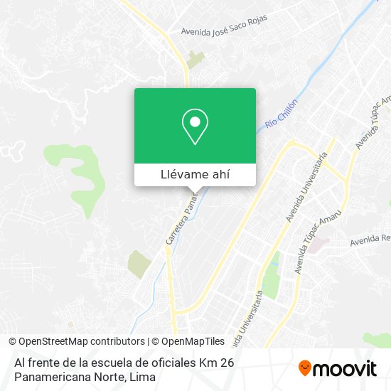 Mapa de Al frente de la escuela de oficiales Km 26 Panamericana Norte