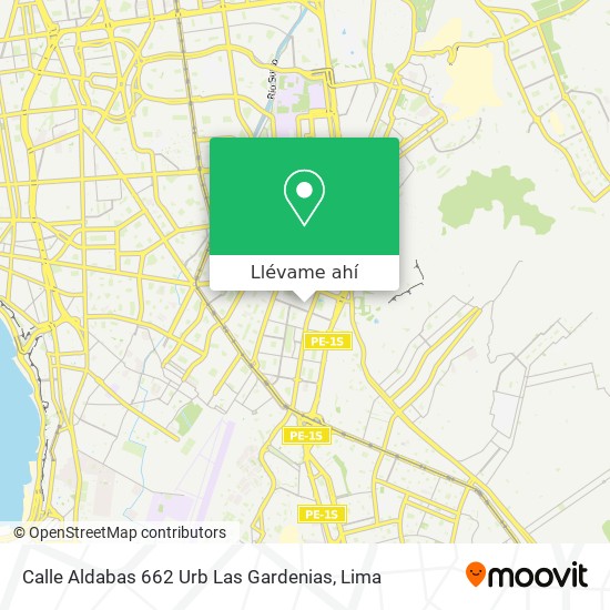 Mapa de Calle Aldabas 662  Urb  Las Gardenias