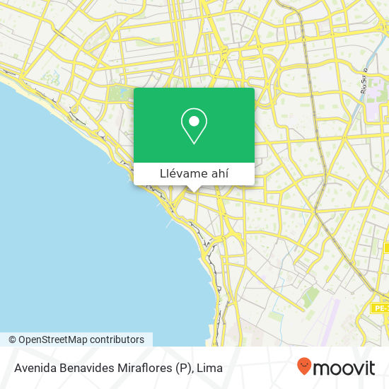 Mapa de Avenida Benavides Miraflores (P)