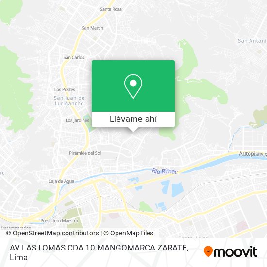Mapa de AV LAS LOMAS CDA 10 MANGOMARCA   ZARATE