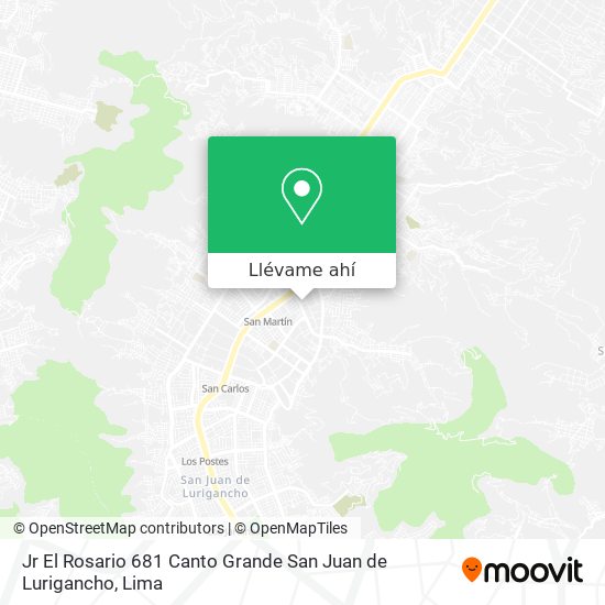 Mapa de Jr El Rosario   681 Canto Grande San Juan de Lurigancho