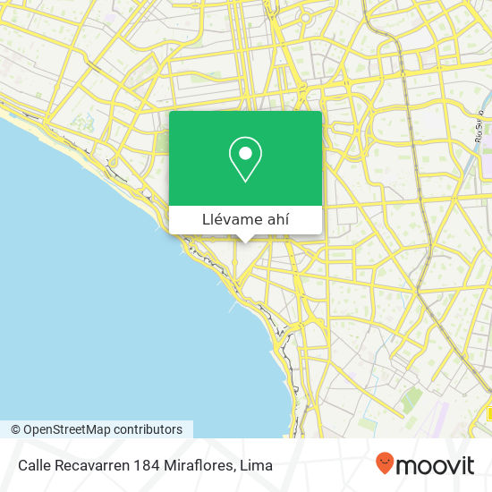 Mapa de Calle Recavarren 184  Miraflores