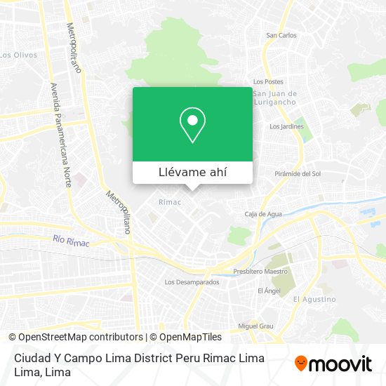Mapa de Ciudad Y Campo  Lima District  Peru Rimac  Lima  Lima