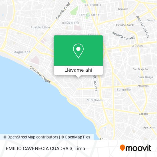 Mapa de EMILIO CAVENECIA  CUADRA 3