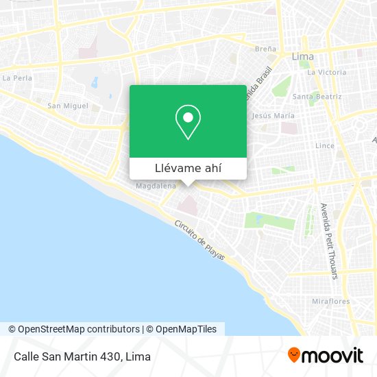 Mapa de Calle San Martin 430