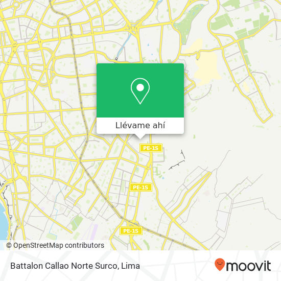 Mapa de Battalon Callao Norte  Surco