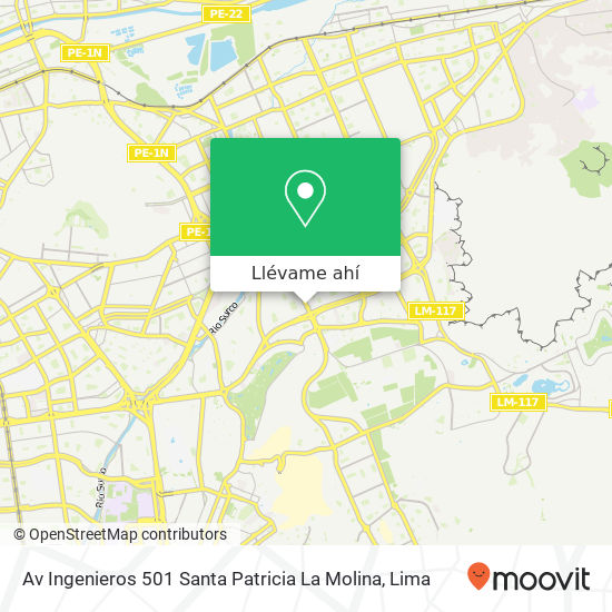 Mapa de Av  Ingenieros 501  Santa Patricia  La Molina
