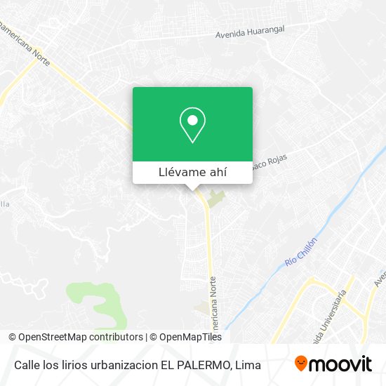 Mapa de Calle los lirios urbanizacion EL PALERMO