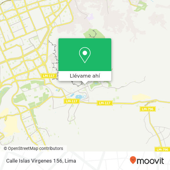 Mapa de Calle Islas Virgenes 156