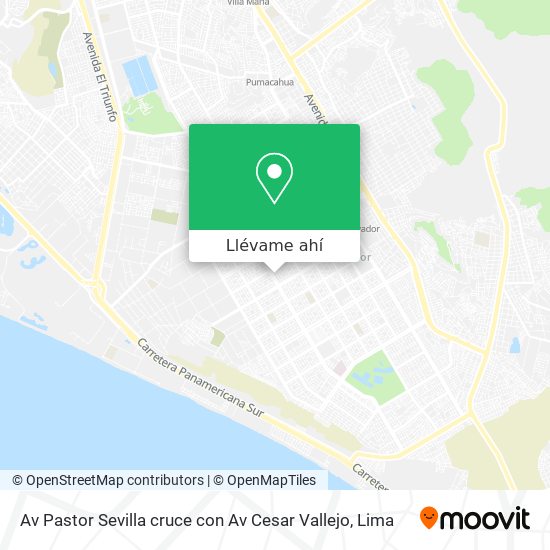 Mapa de Av  Pastor Sevilla cruce con Av  Cesar Vallejo