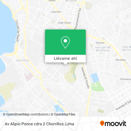 Mapa de Av  Alipio Ponce cdra 2  Chorrillos