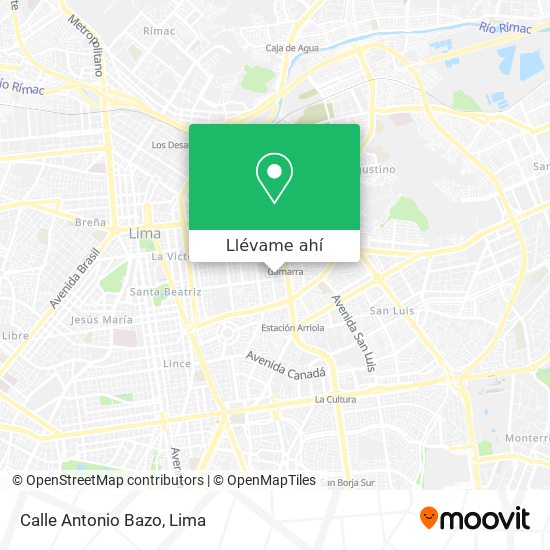 Mapa de Calle Antonio Bazo