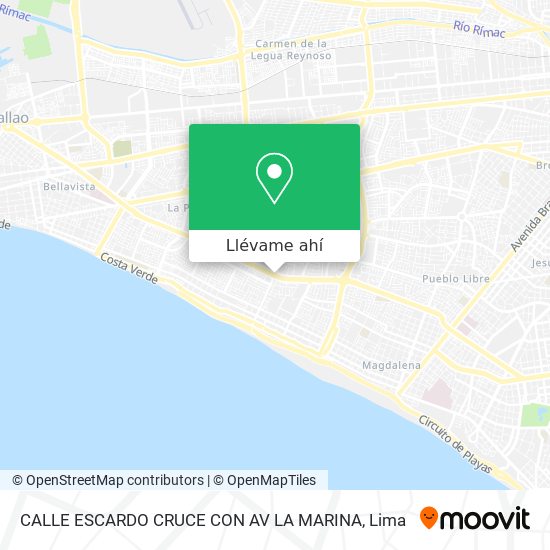 Mapa de CALLE ESCARDO CRUCE CON AV LA MARINA