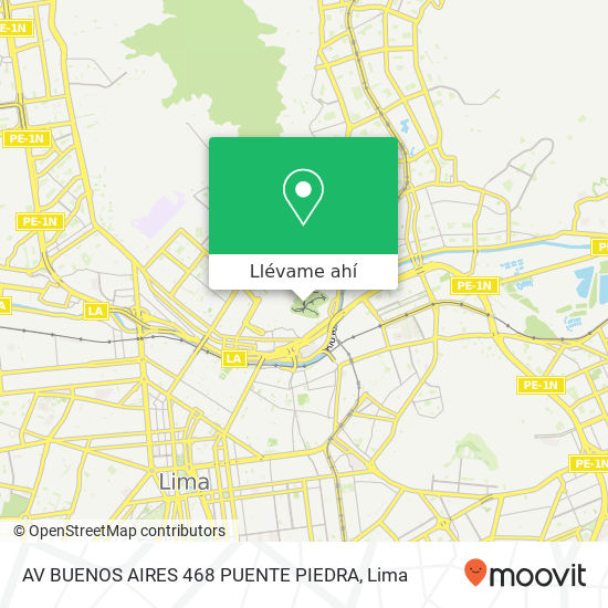 Mapa de AV  BUENOS AIRES 468   PUENTE PIEDRA