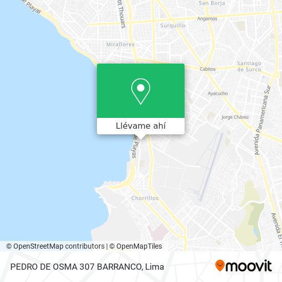 Mapa de PEDRO DE OSMA 307 BARRANCO