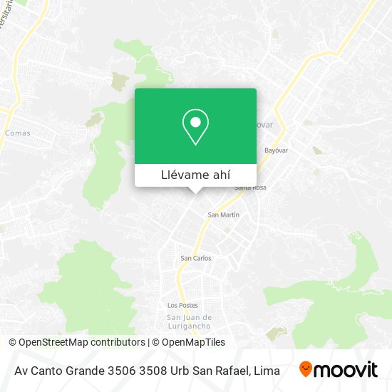 Mapa de Av Canto Grande 3506 3508  Urb  San Rafael