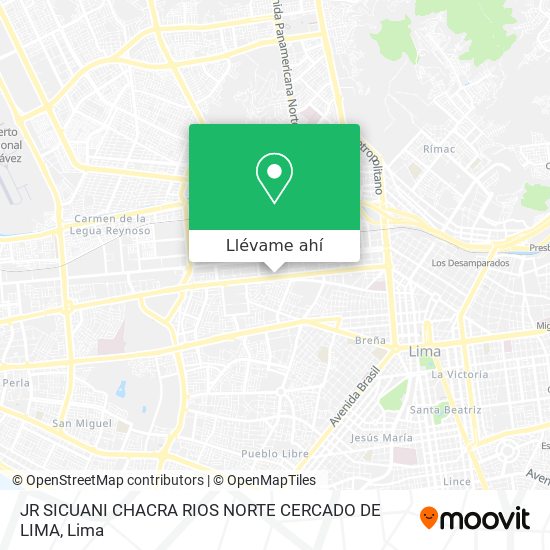 Mapa de JR  SICUANI   CHACRA RIOS NORTE   CERCADO DE LIMA
