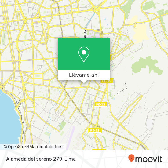 Mapa de Alameda del sereno 279