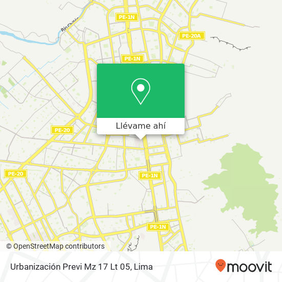 Mapa de Urbanización Previ Mz 17 Lt 05