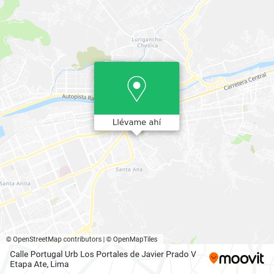 Mapa de Calle Portugal   Urb  Los Portales de Javier Prado V Etapa   Ate