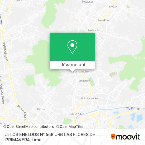 Mapa de Jr  LOS ENELDOS N° 668 URB  LAS FLORES DE PRIMAVERA