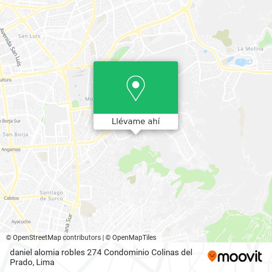 Mapa de daniel alomia robles 274 Condominio  Colinas del Prado