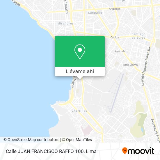 Mapa de Calle JUAN FRANCISCO RAFFO 100