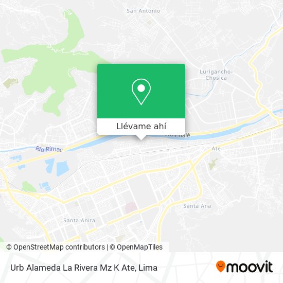 Mapa de Urb  Alameda La Rivera Mz K  Ate