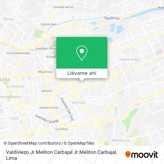 Mapa de Valdiviezo  Jr  Meliton Carbajal Jr  Meliton Carbajal