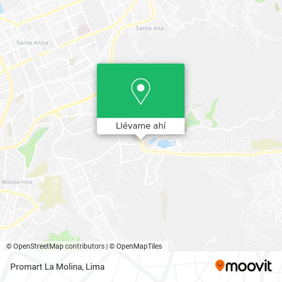 Mapa de Promart La Molina