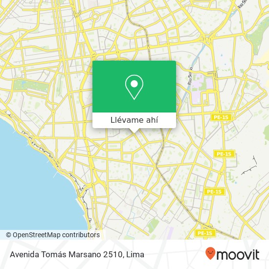 Mapa de Avenida Tomás Marsano 2510