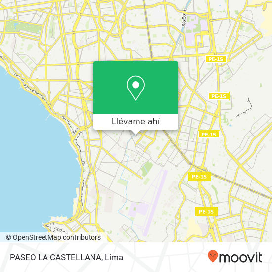 Mapa de PASEO LA CASTELLANA