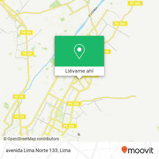 Mapa de avenida Lima Norte 133