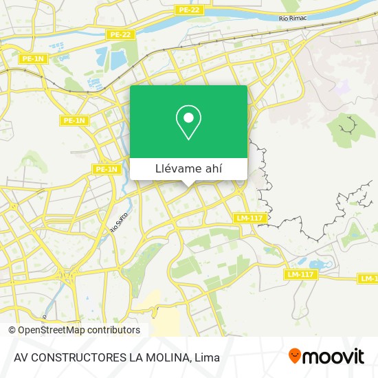 Mapa de AV  CONSTRUCTORES  LA MOLINA